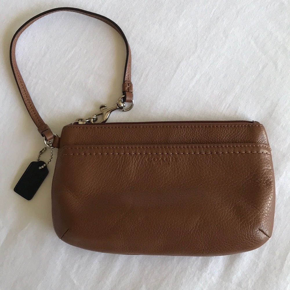 Leather Coach Wristlet